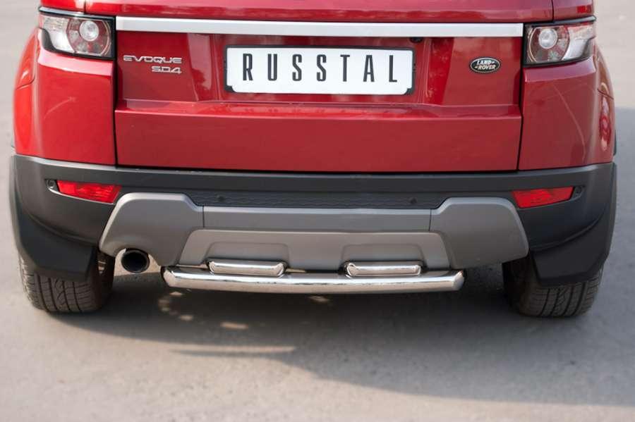 Защита заднего бампера d63/42х2 для Land Rover Evoque Prestige Pure, Руссталь REPZ-000810