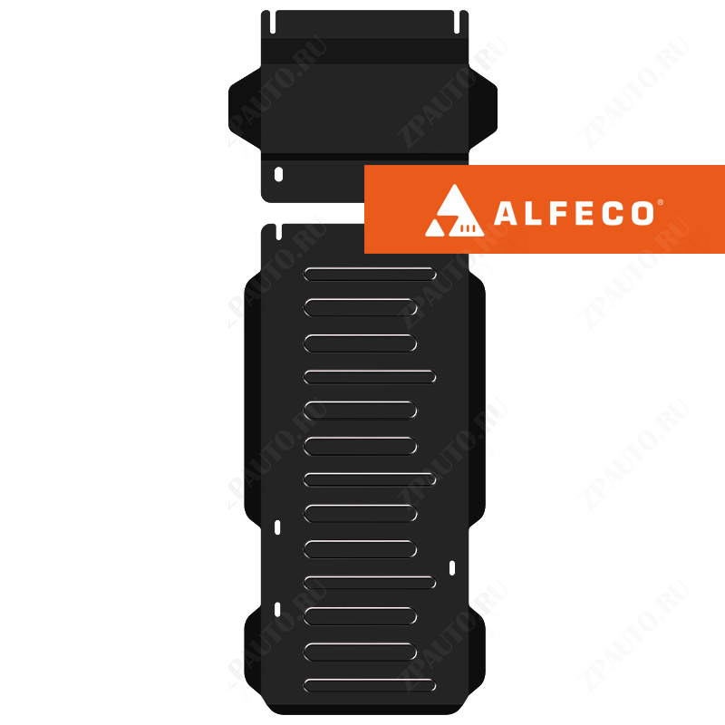 Защита  картера и КПП (2 части) Deer 2005-2010 V-2,3 , ALFeco, сталь 2мм, арт. ALF3104st