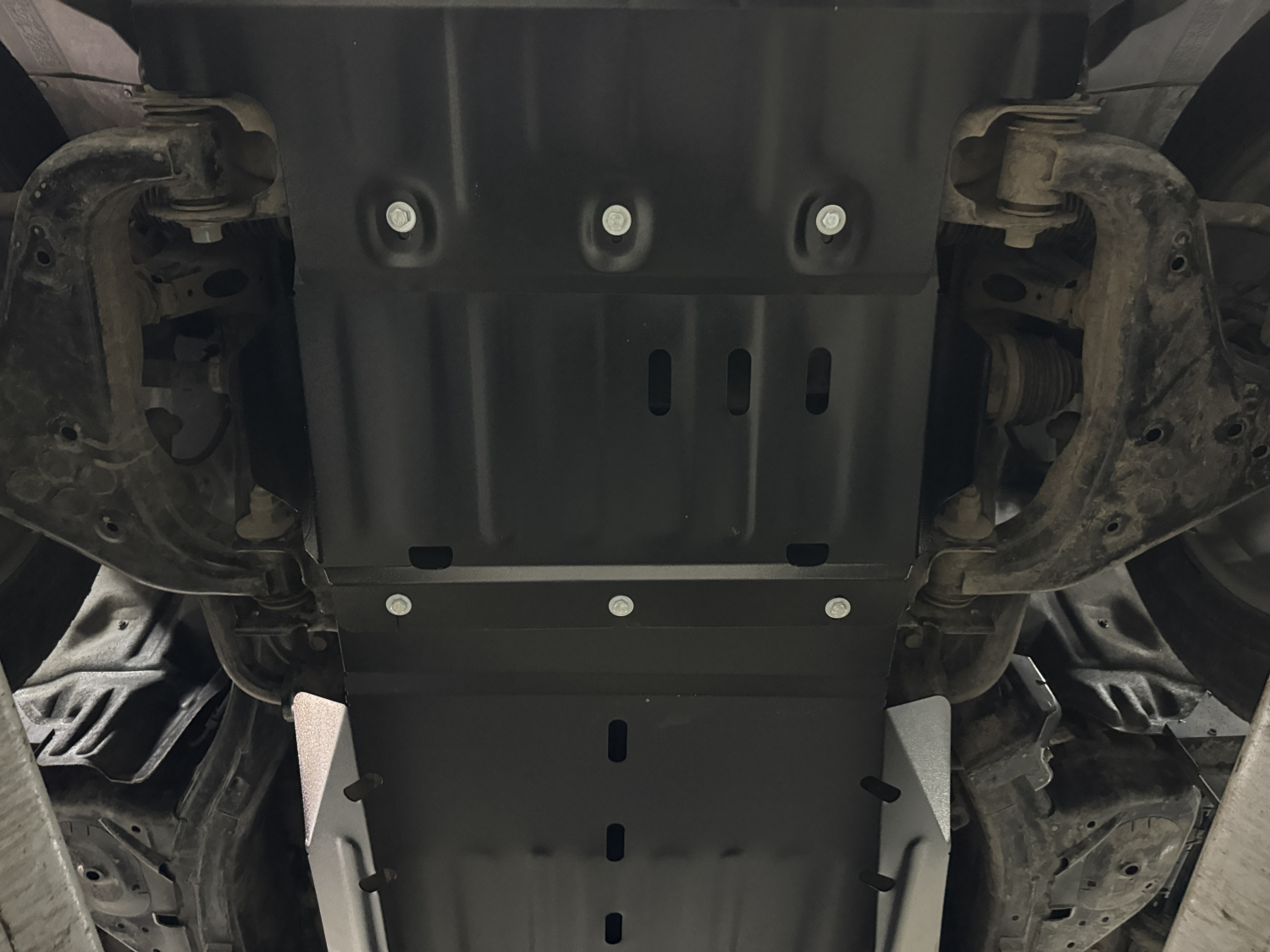 Toyota Land Cruiser Prado 250 (J250) 2023-  V-2,7 защита радиатора, редуктора переднего моста, АКПП и РК (3 части), ALFeco, алюминий, 4 мм, арт. ALF24160al