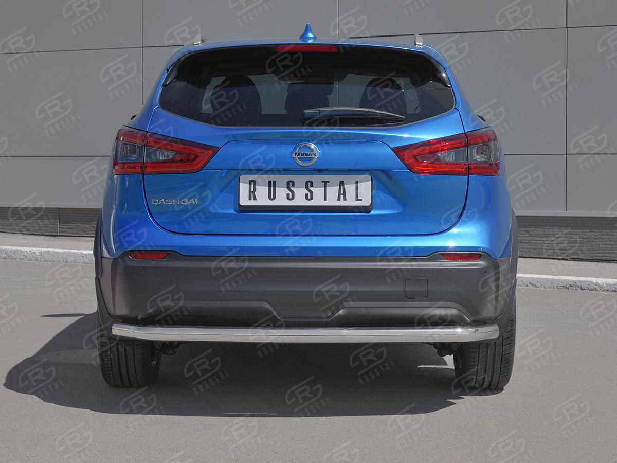 Защита заднего бампера d57 секции для автомобиля Nissan  QASHQAI 2019, Slitkoff NQSZ-003254