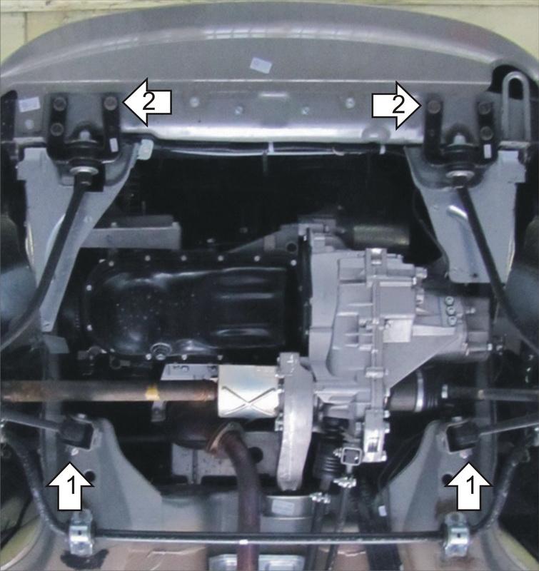 Защита АвтоСтандарт (Двигатель, Коробка переключения передач), 1,5 мм, Сталь для Datsun Mi-DO 2015- арт. 52114