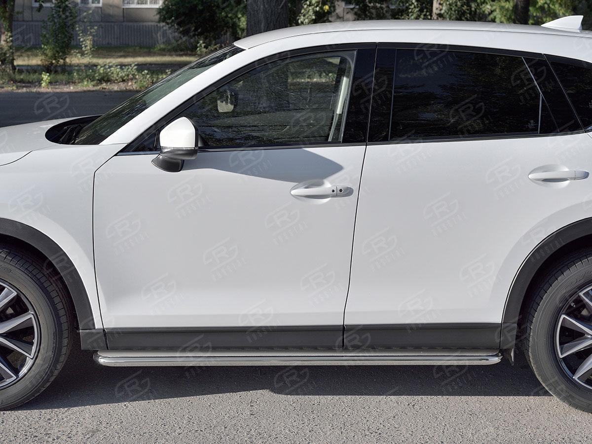 Пороги труба d42 с листом вариант 3 Mazda CX-5 2017, Русталь M5L-0027957, Slitkoff