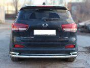 Защита заднего бампера волна d60+43 на KIA Sorento Prime 2015, Технотек KSTP15_3.2