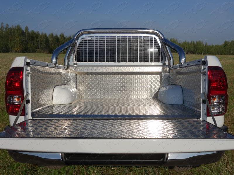 Защита кузова и заднего стекла (без надписи) 76,1 мм для автомобиля Toyota Hilux 2015-, TCC Тюнинг TOYHILUX15-46