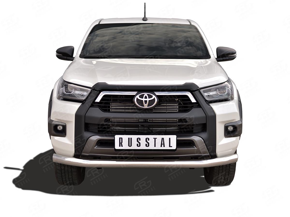 TOYOTA HILUX BLACK ONYX 2020- Защита переднего бампера d76 секции THBOZ-003512