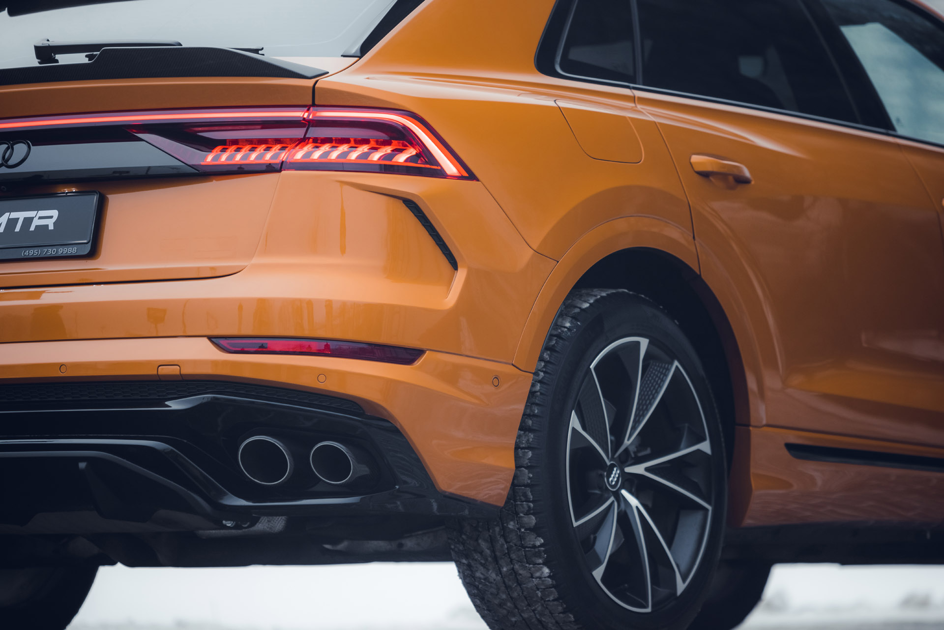Облицовка заднего бампера в сборе Audi Q8, дизель 2018-2023, MTR, арт. MTR-4M80-190483