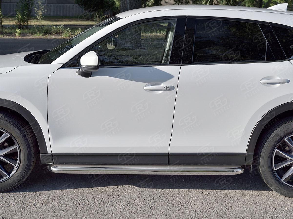 Пороги труба d57 с листом вариант 3 Mazda CX-5 2017, Русталь M5L-0027973, Slitkoff