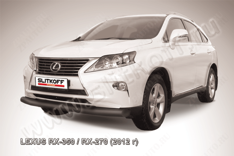 Защита переднего бампера d76 черная Lexus RX-350 RX-270 (2012-2015) , Slitkoff, арт. LRX35-12.002B