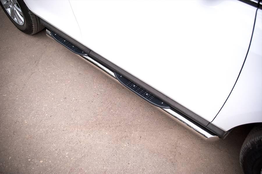 Пороги труба d76 с накладками вариант 1 для Mazda CX-7 2010, Slitkoff MC7T-0006441