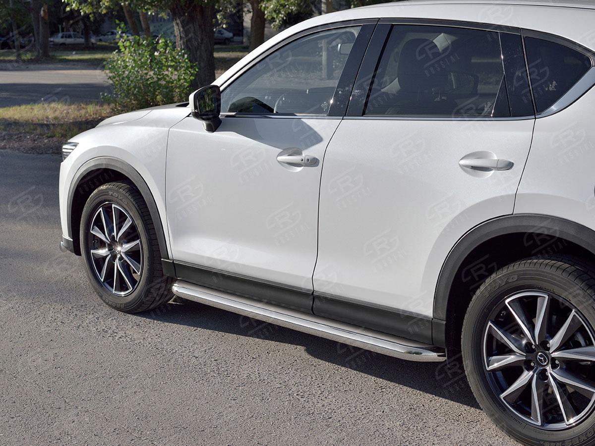 Пороги труба d57 с листом вариант 3 Mazda CX-5 2017, Русталь M5L-0027973, Slitkoff