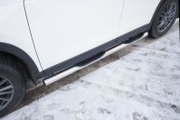 Защита порогов d76 с проступями Mazda CX-5 (2017-2023) , Slitkoff, арт. MZCX175-05