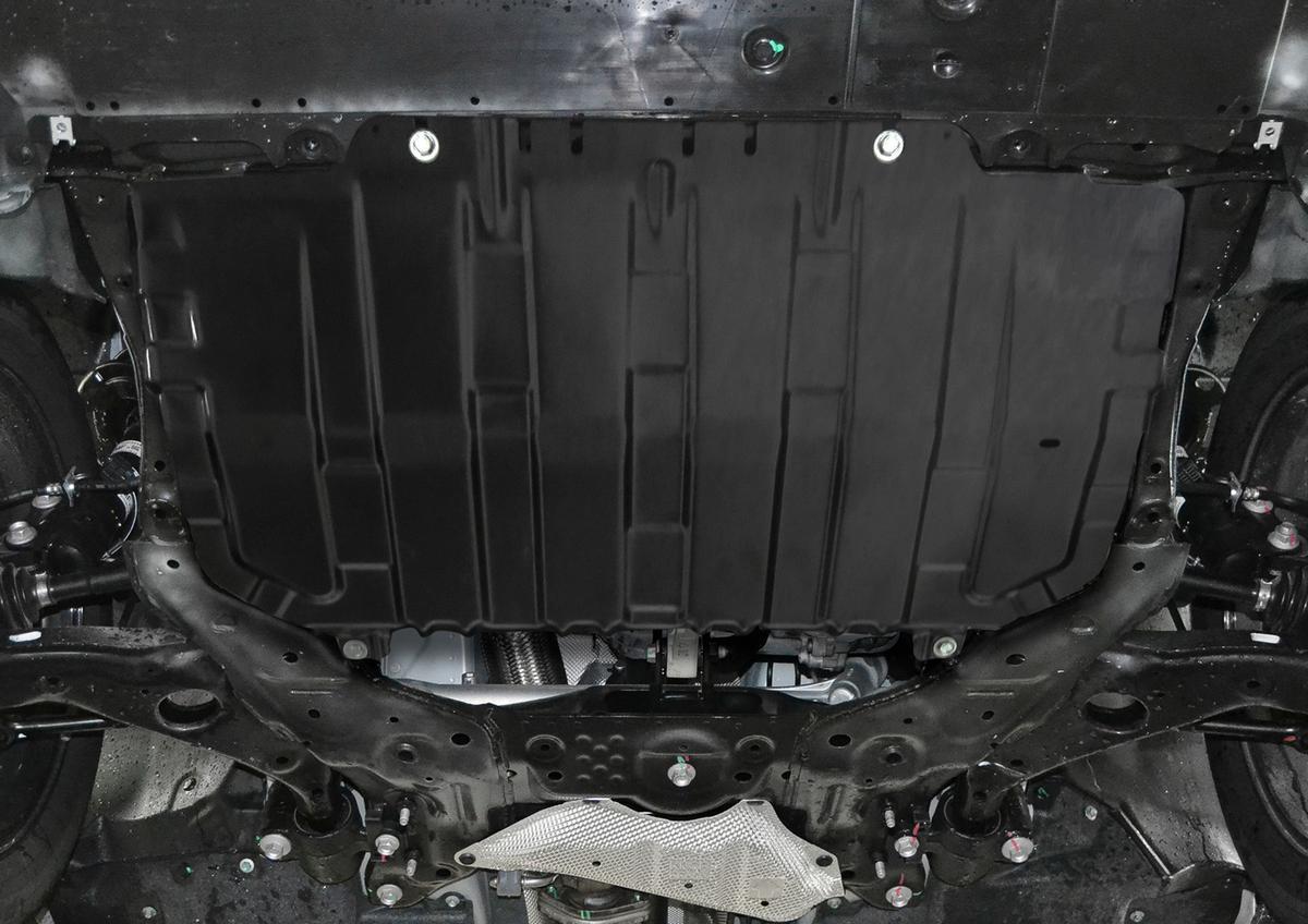 Защита картера и КПП АвтоБроня для Mazda CX-9 II (V - 2.5) 2016-н.в., штампованная, сталь 1.5 мм, с крепежом, 111.03825.1