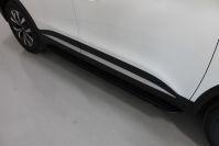 Пороги алюминиевые "Slim Line Black" 1720 мм для автомобиля Chery Tiggo 7 PRO 2020 арт. CHERTIG7P20-32B