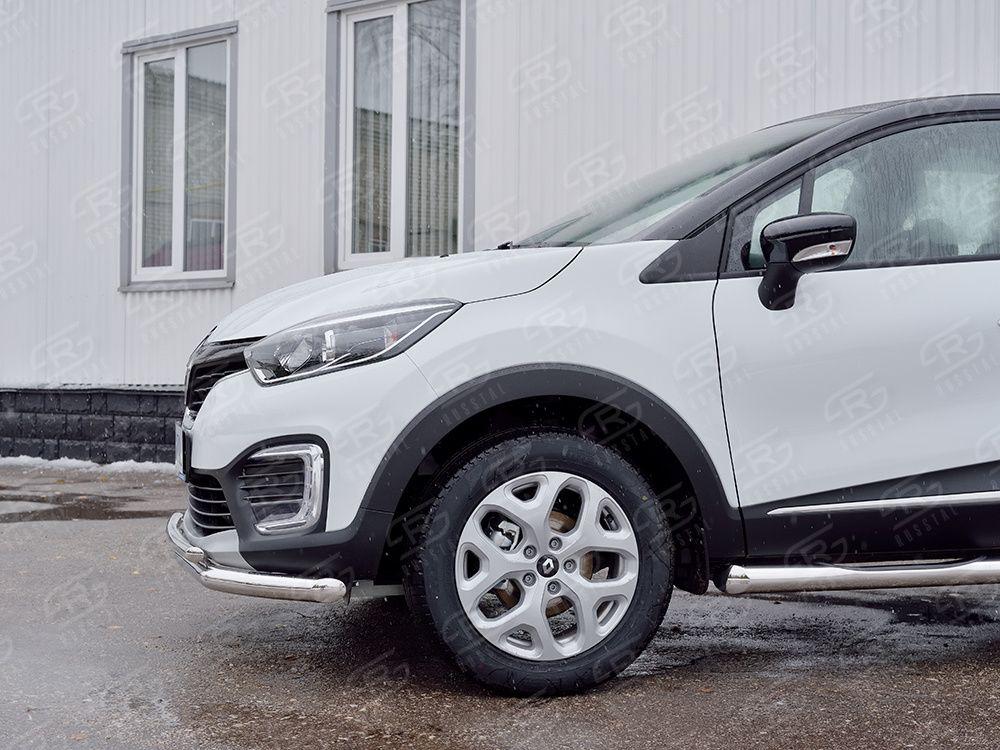 Защита переднего бампера d57/42 Renault Kaptur 2016, Slitkoff RKPZ-002457
