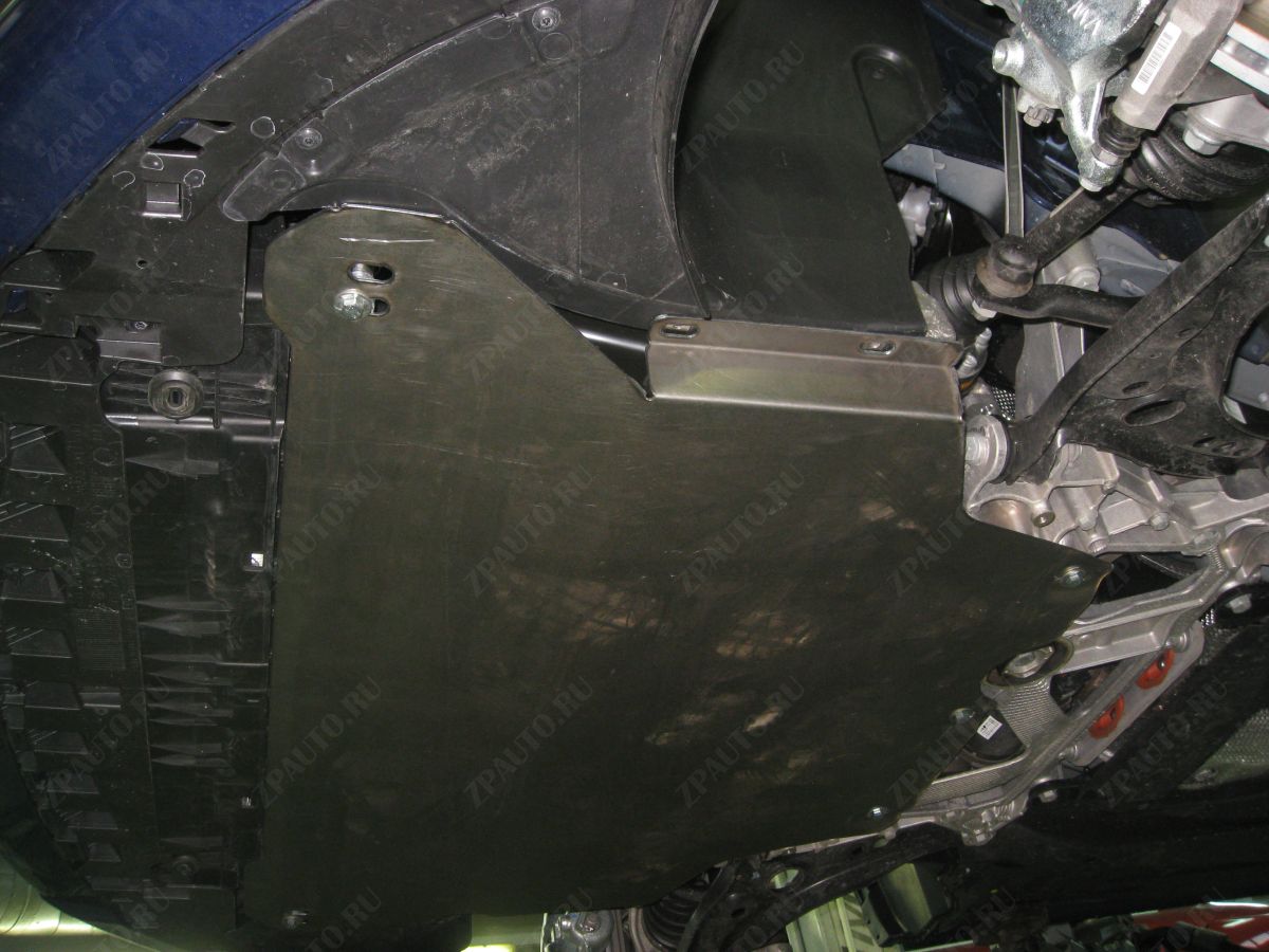 Защита  картера и КПП для Audi A3 2012-  V-1,2TSI; 1.4TSI; 1.8TSI , ALFeco, алюминий 5мм, арт. ALF3033al