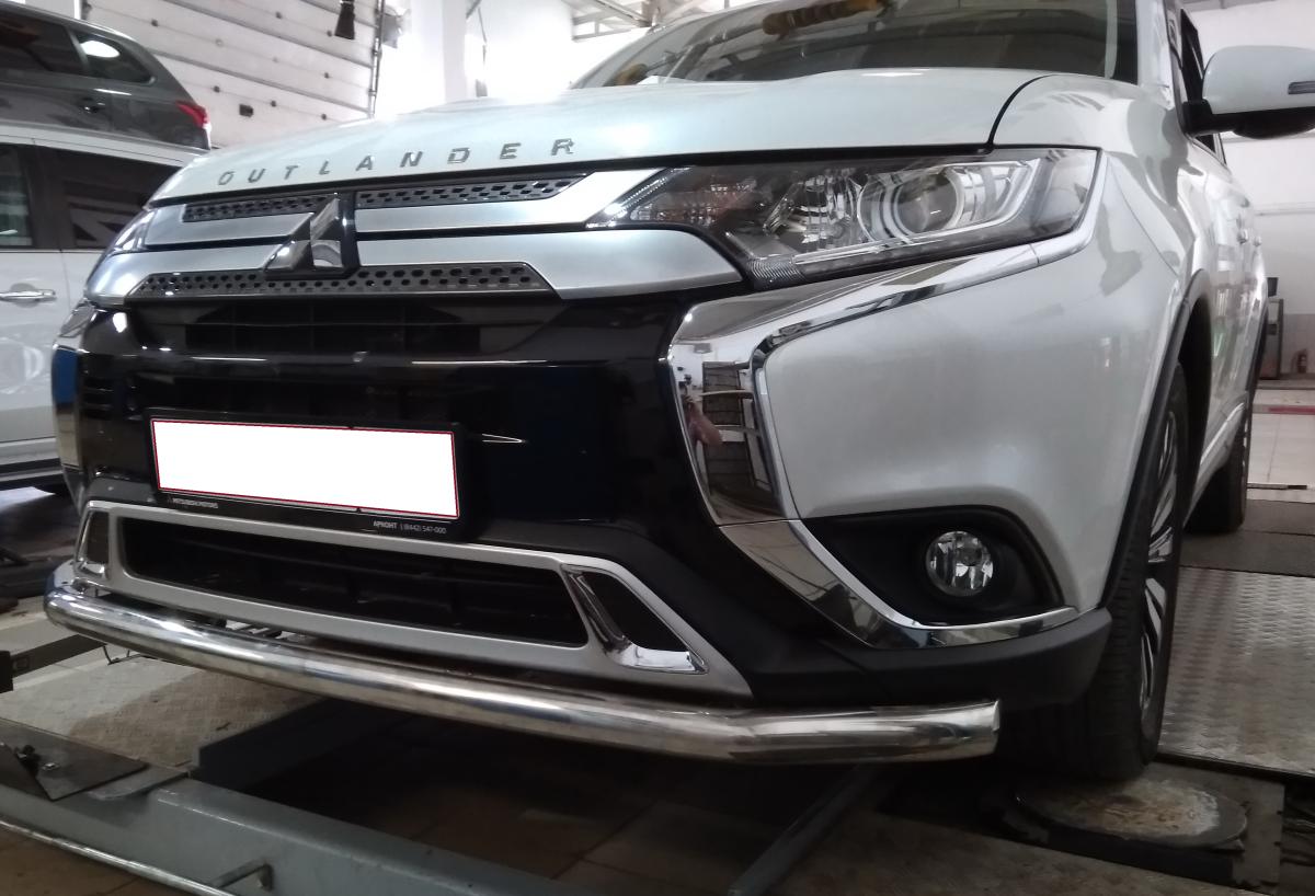 Защита переднего бампера для автомобиля Mitsubishi Outlander 2019, Россия MSO.19.02