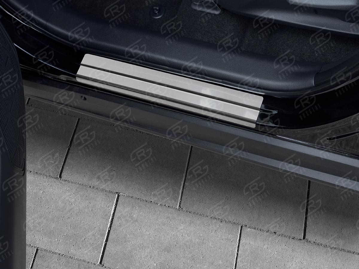 TOYOTA RAV4 2019- Накладки на пороги RUSSTAL (нерж., зеркало) TR4Z19-01, Slitkoff