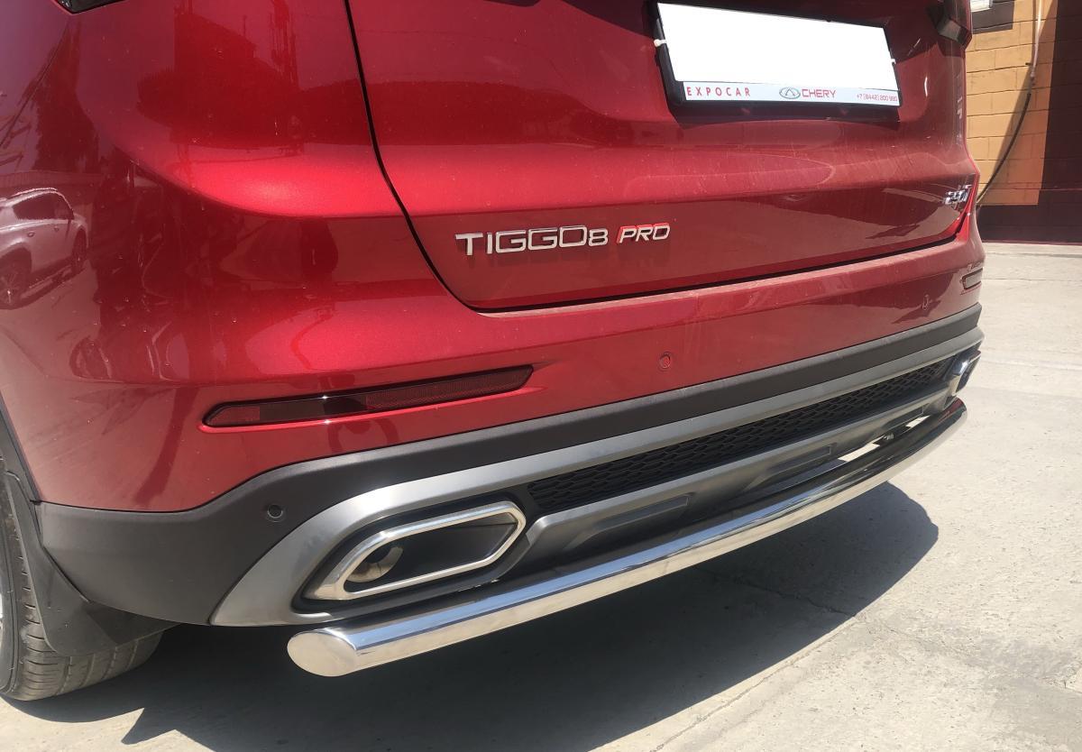 Защита заднего бампера для автомобиля CHERY Tiggo 8 Pro 2021 арт. CTGP.8.21.11