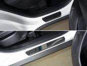 Накладки на пороги (лист зеркальный) 4шт для автомобиля Kia Soul 2017-