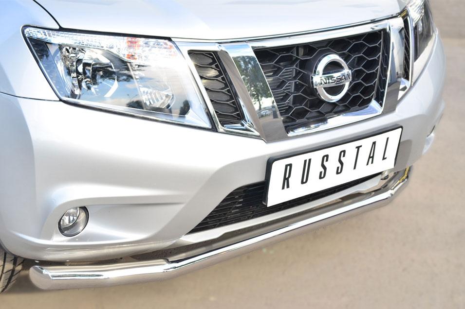 Защита переднего бампера d57 для Nissan Terrano 2014, Slitkoff NTRZ-001786