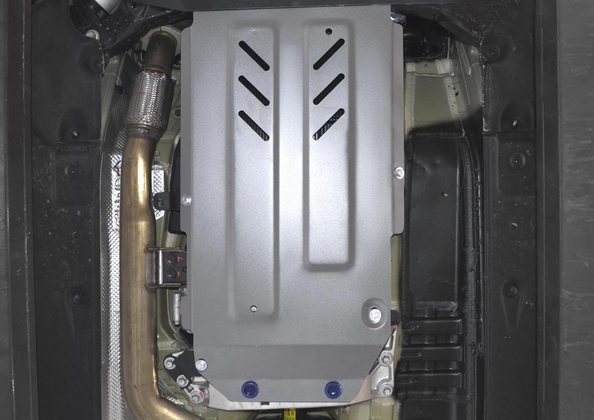 Защита КПП и РК Rival для Genesis G70 4WD 2018-2021, штампованная, алюминий 4 мм, с крепежом, 333.2844.1