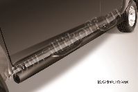 Защита порогов d76 с проступями черная Mazda BT-50 (2006-2011) , Slitkoff, арт. MZB011B