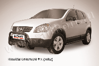 Кенгурятник d57 низкий черный Nissan Qashqai +2 (2008-2010) , Slitkoff, арт. NIQ2004B