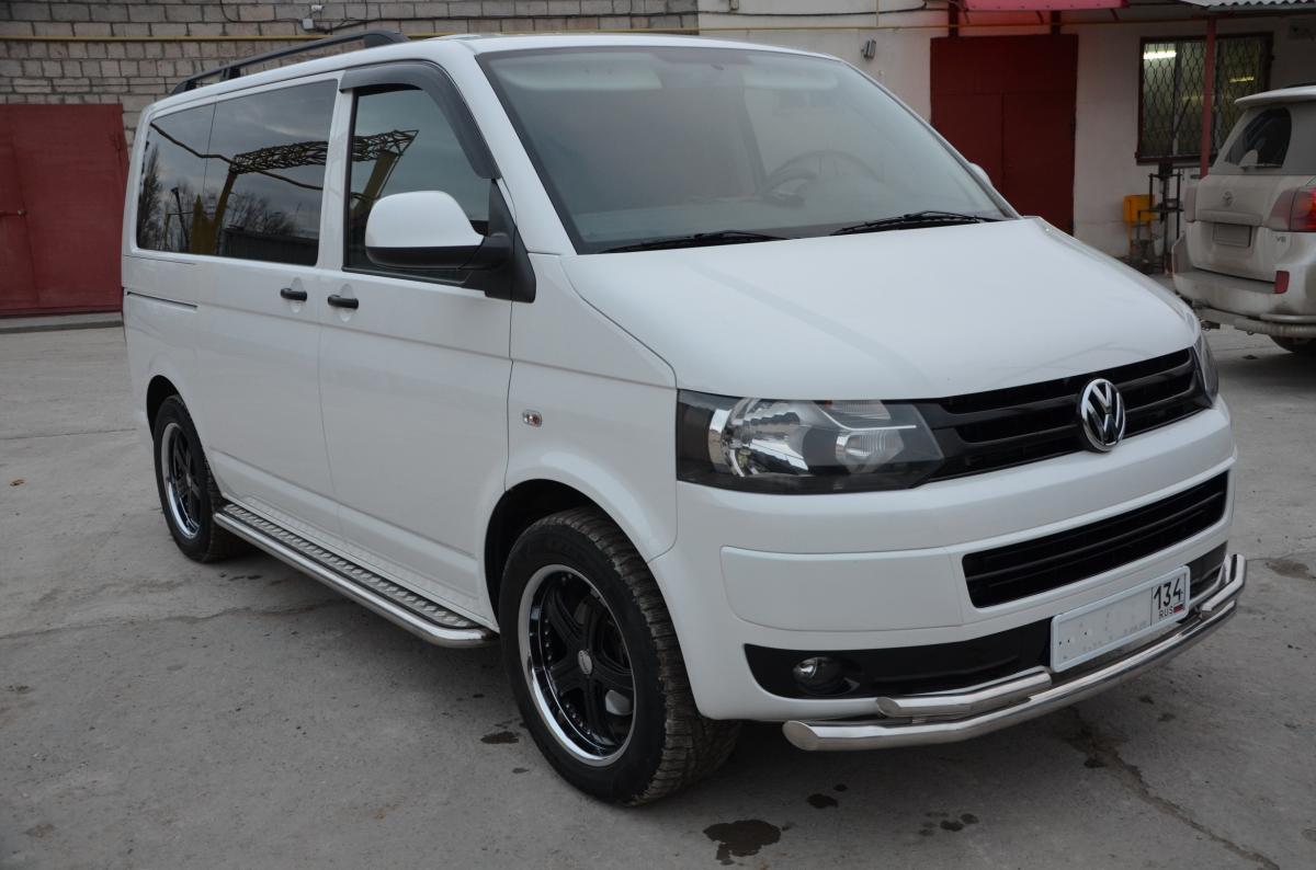 Защита переднего бампера для автомобиля VOLKSWAGEN T5  Caravella 2009-2015, Россия VWK.15.03