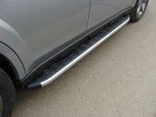 Пороги алюминиевые с пластиковой накладкой (1820 из 2-х мест) для Subaru Outback IV 2012-2014 (Субару Аутбек 2012-2014), ТСС SUBOUT14-06AL, TCC Тюнинг