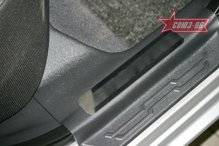 Накладки на внутренние пороги без логотипа на пластик для Kia Soul 2008, Союз-96 KSOU.31.3200