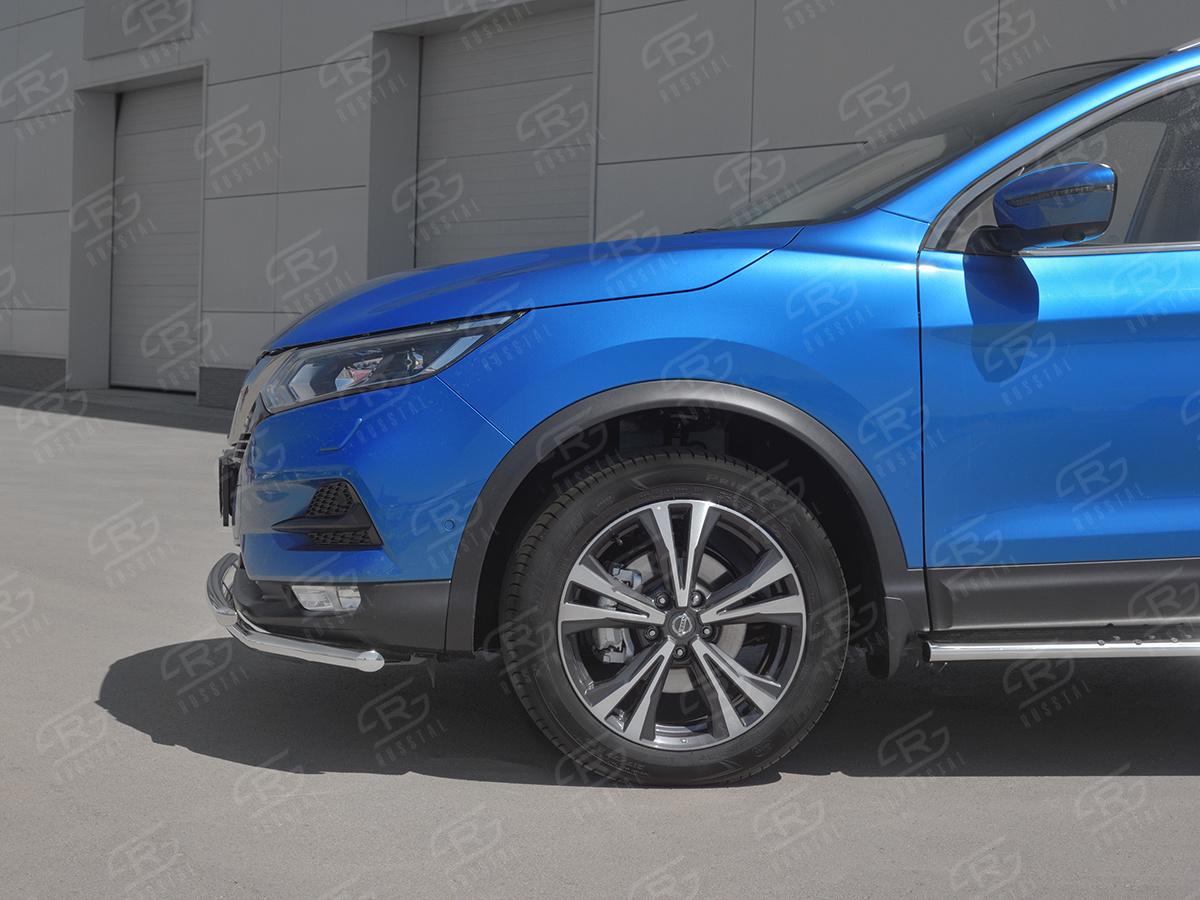 Защита переднего бампера d42 секции-d42 дуга для автомобиля Nissan  QASHQAI 2019, Slitkoff NQSZ-003241