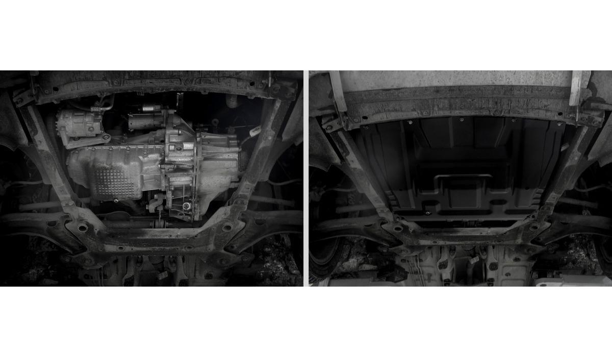Защита картера и КПП AutoMax для Lada Vesta седан, универсал 2015-н.в., сталь 1.4 мм, без крепежа, AM.6038.1