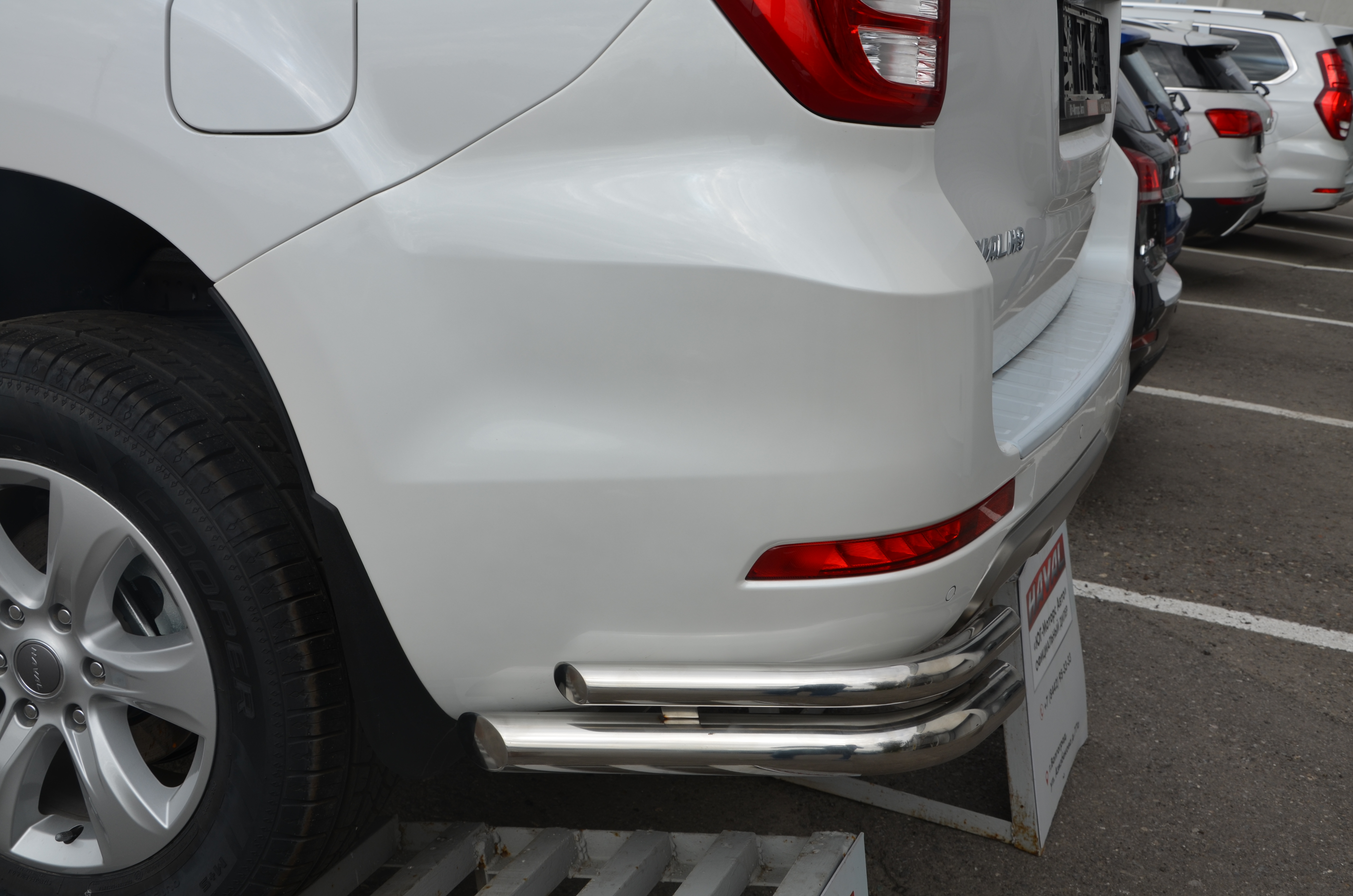 Защита заднего бампера  угловая для автомобиля Haval H9 2018 рестайлинг, Россия GWH9.18.19