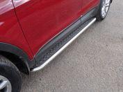 Пороги с площадкой 60,3 мм для автомобиля Hyundai Santa Fe Premium (DM) 2015-2018, TCC Тюнинг HYUNSF4WD15-13