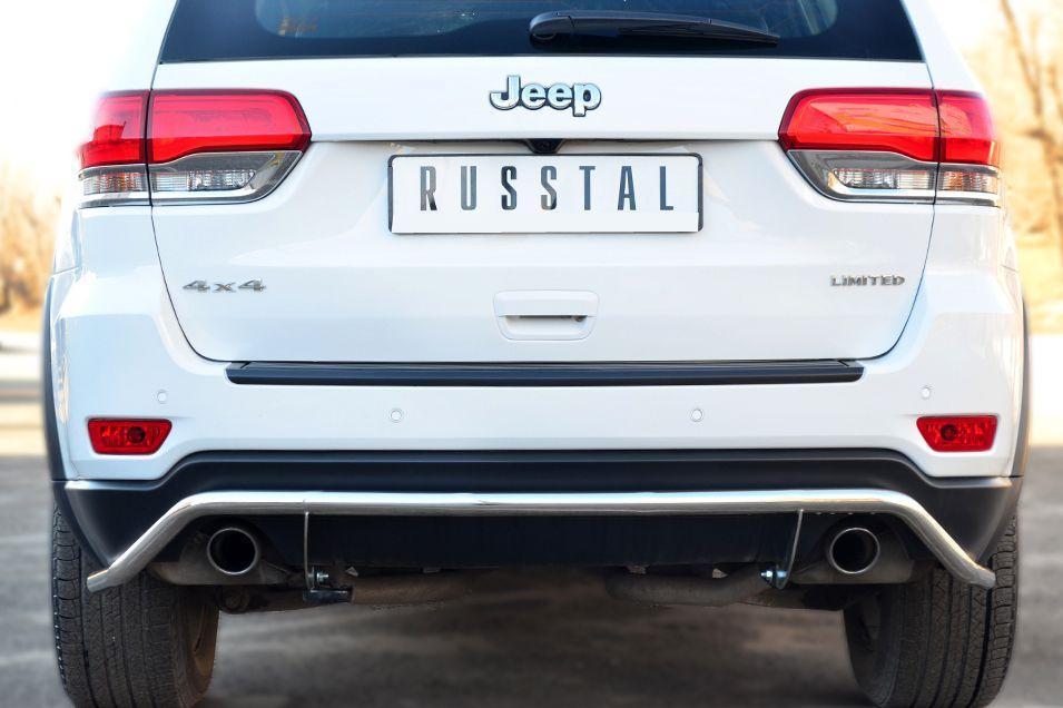 Защита заднего бампера d42 волна для Jeep Grand Cherokee 2013, Slitkoff JGCZ-001533