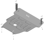 Защита стальная Мотодор (Двигатель, Коробка переключения передач), 2 мм, сталь для Changan Cs35 Plus  2018- арт. 77201