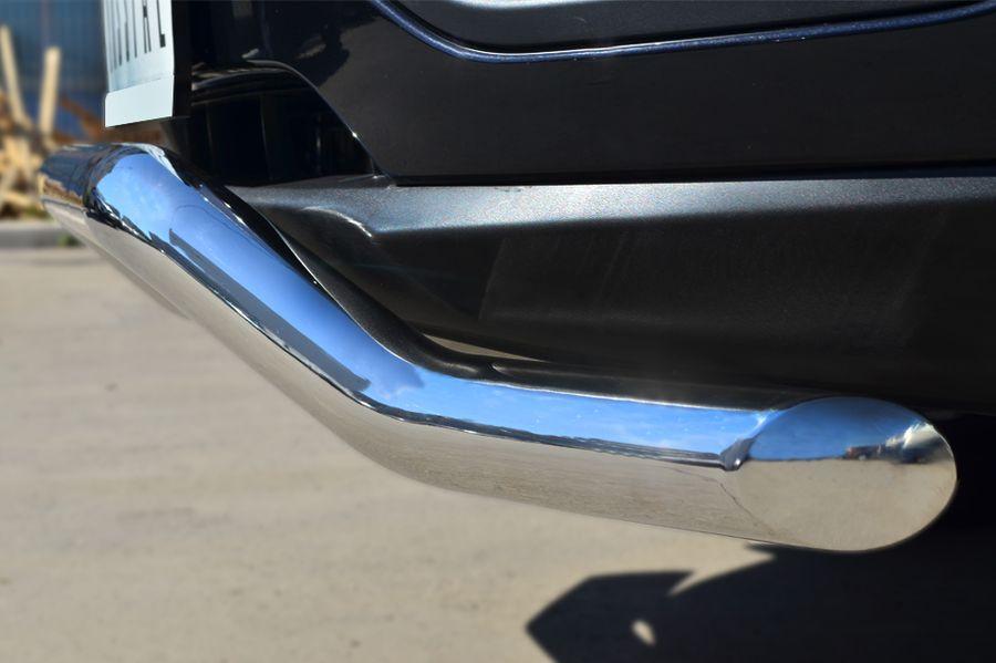 Защита переднего бампера d57 для KIA Sportage 2010-2015, Slitkoff волна с декор надписью KSGZ-001665