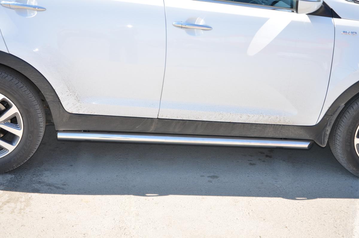 Защита штатного порога труба для автомобиля KIA Sportage 2010, Россия KSP.10.40