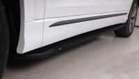 Пороги алюминиевые ''Slim line Black'' 2020 мм для автомобиля Audi Q8 2019- TCC Тюнинг арт. AUDIQ819-13B