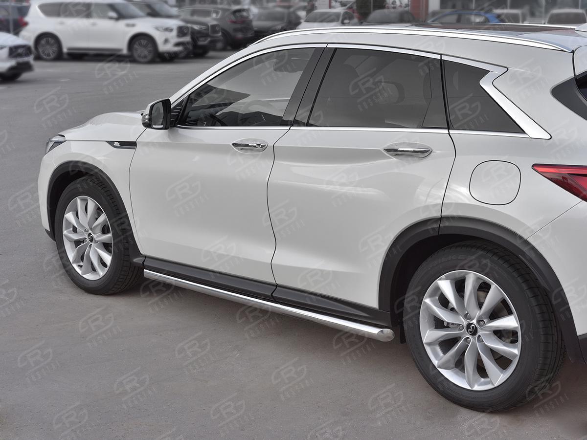 Пороги труба d57  для автомобиля Infiniti QX50 2018, Slitkoff IQX5T-0030831