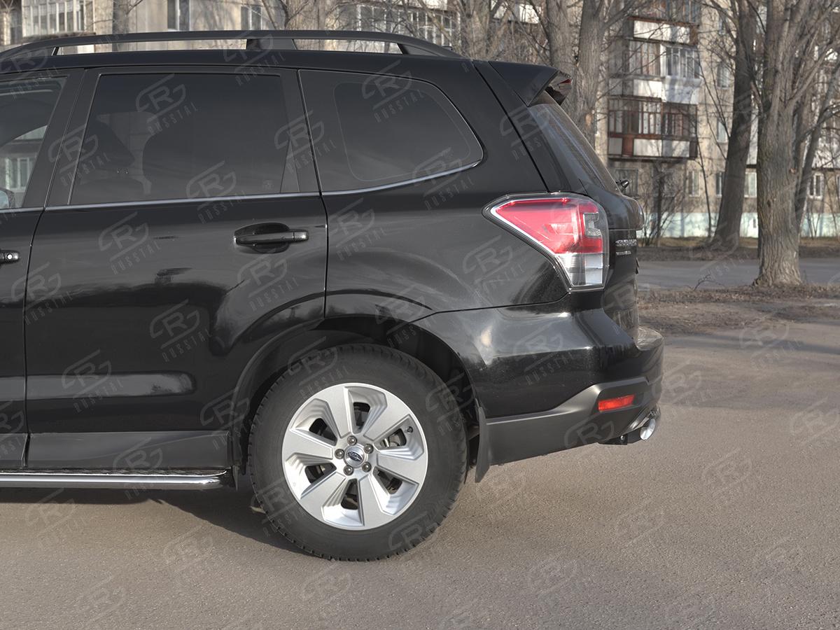 SUBARU-FORESTER(SJ)-2016-2018-Защита-заднего-бампера-d75х42-дуга-SUFZ-003349, Slitkoff