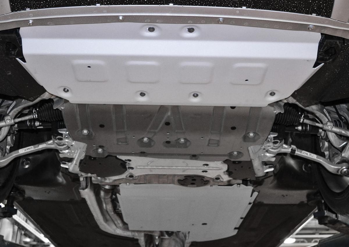 Защита радиатора и КПП Rival для BMW 3 серия VII RWD 2018-н.в., штампованная, алюминий 3 мм, с крепежом, 2 части, K333.0538.1