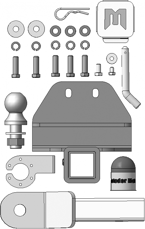 Фаркоп для Toyota Land Cruiser 300 2021-, тип шара E, арт. 92525-E