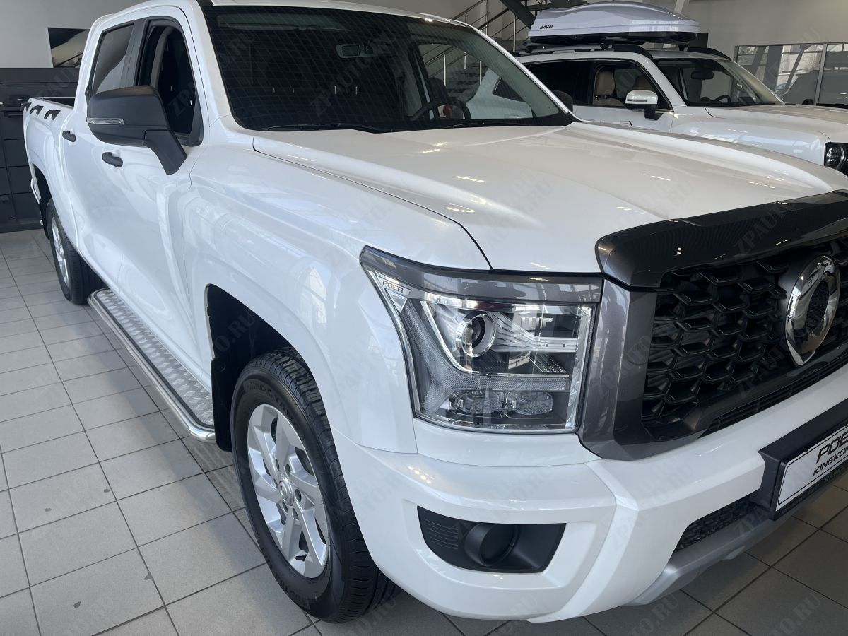 Пороги с накладным листом для автомобиля Great Wall Poer KingKong 2023 арт. GWPKK.23.41