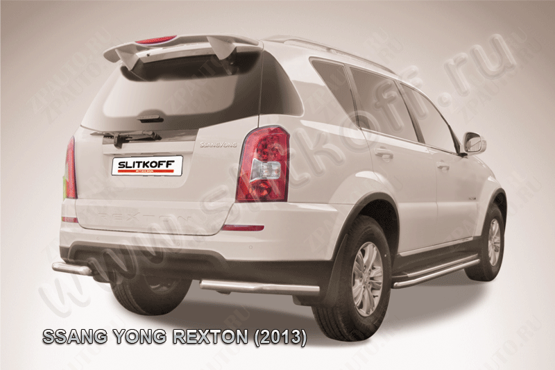Уголки d57 SsangYong Rexton (2012-2017) Black Edition, Slitkoff, арт. SSRN013BE