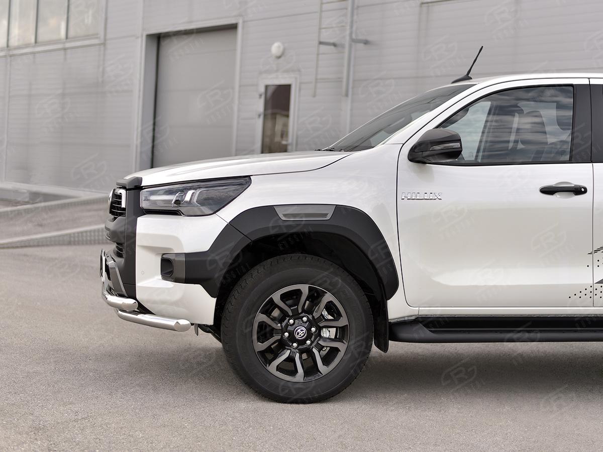 TOYOTA HILUX BLACK ONYX 2020- Защита переднего бампера d57 секции-d57 секции THBOZ-003510