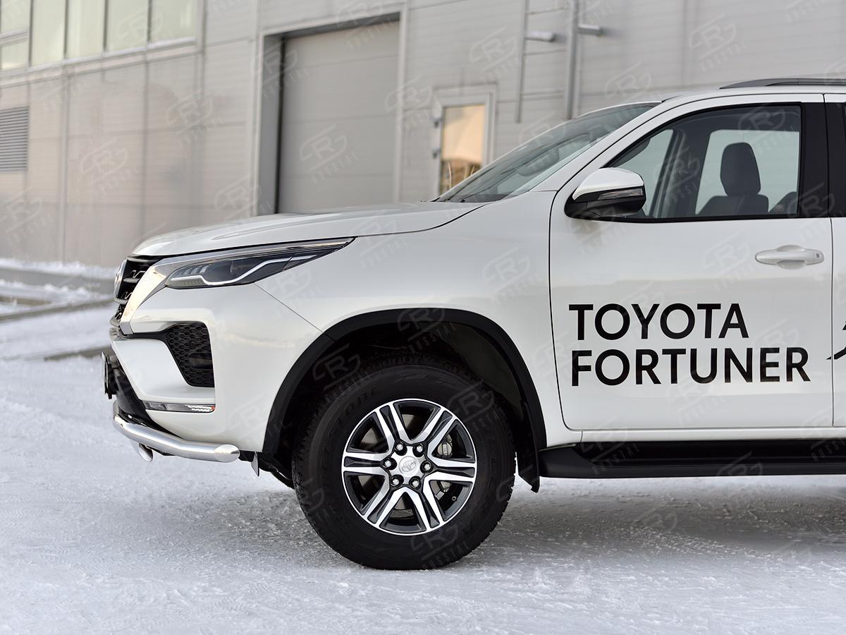 TOYOTA FORTUNER 2020- Защита переднего бампера d57 волна-d75х42 дуга TFRZ-003525