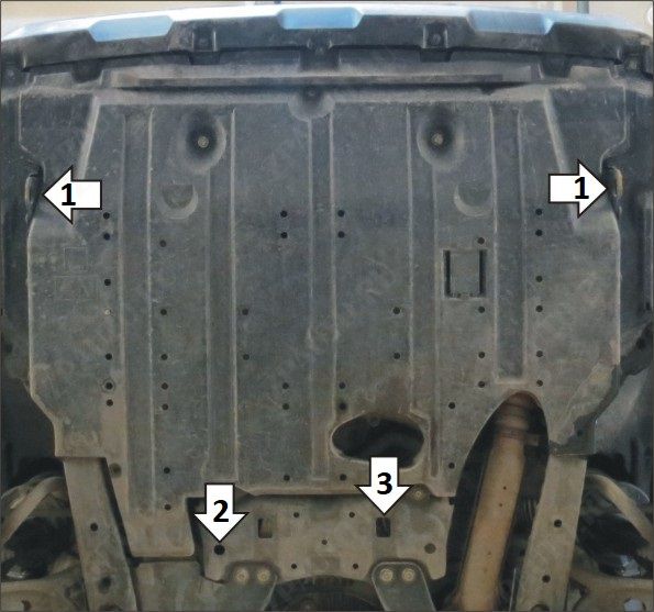 Защита стальная Мотодор (Двигатель), 2 мм, сталь для Subaru Outback 2021- арт. 72203