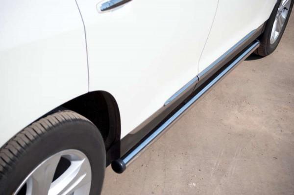 Пороги труба d76 вариант 2 для Toyota Highlander 2010, Slitkoff THT-0007352