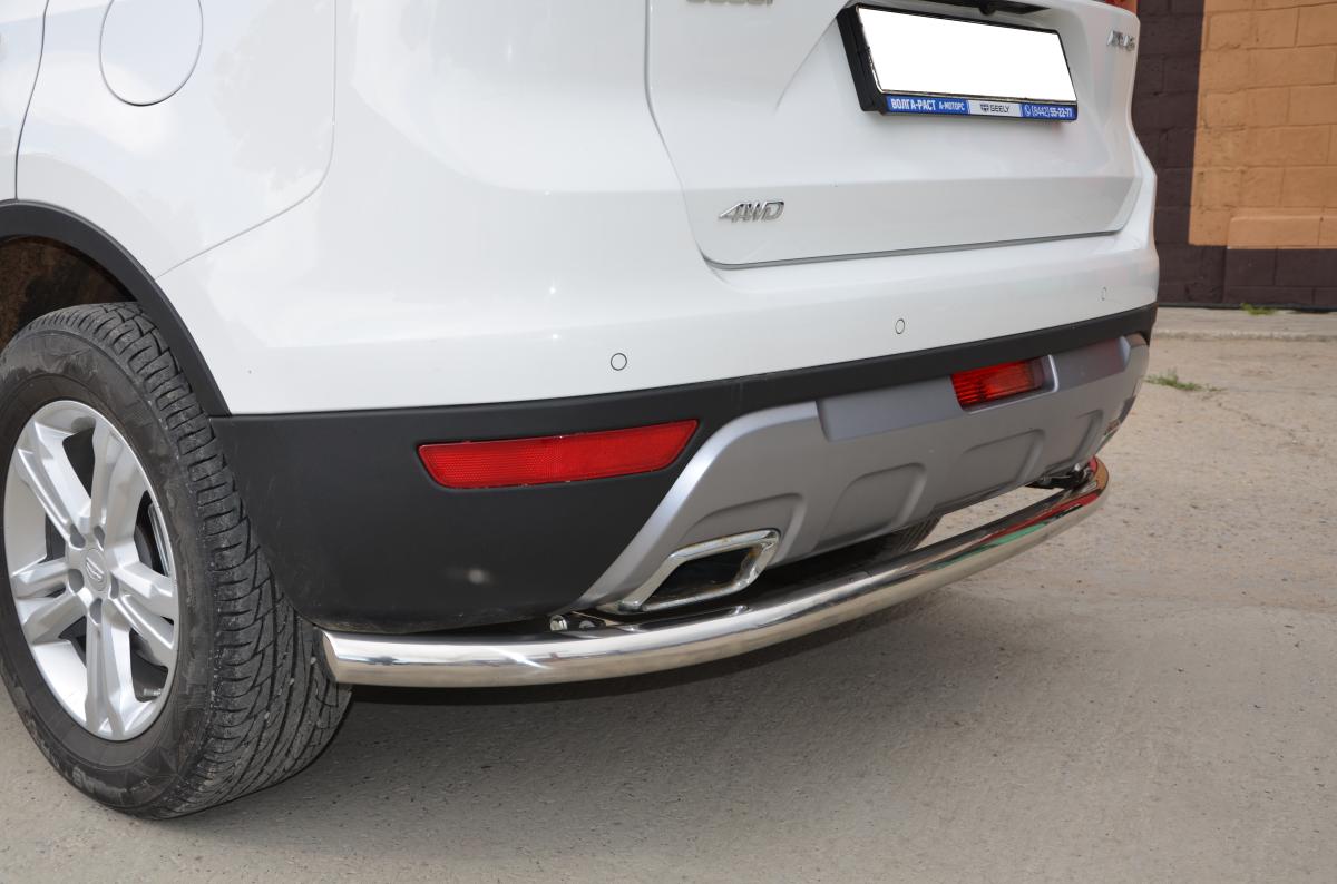 Защита заднего бампера для автомобиля Geely Atlas 2018 арт. GA.18.21